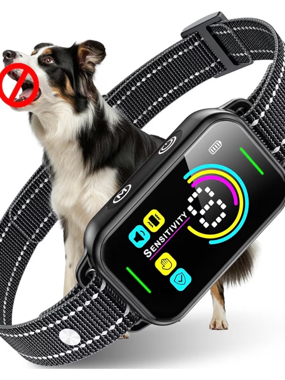 Dinjoo Black Smart Bark Training Collar TC03PRO NEW Rechargeable